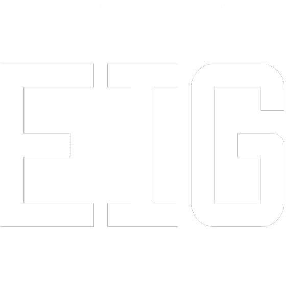 EIG white logo